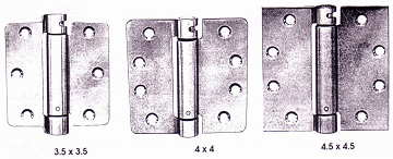 single acting spring hinges